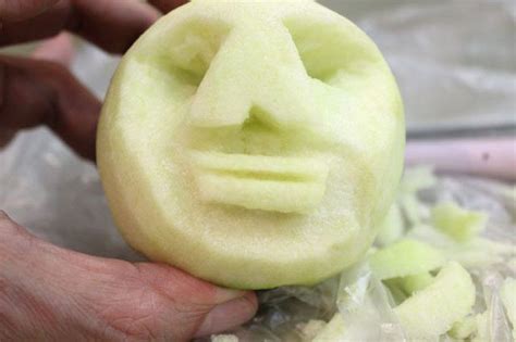 Shrunken Heads Made From Carved Apples Which Are Slowly Dried In The