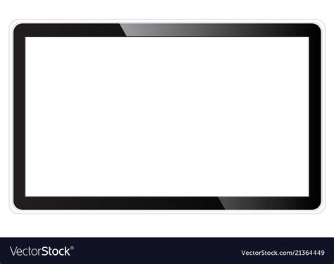 Realistic Tv Blank Screen Royalty Free Vector Image