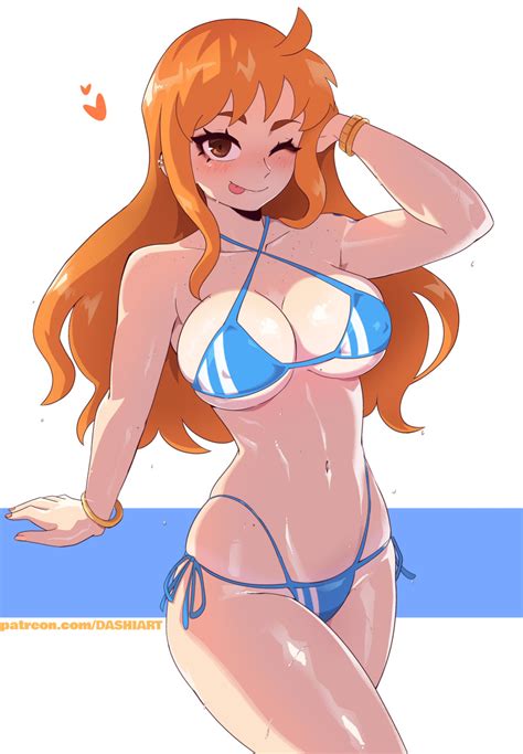 Rule 34 1girls Bikini Breasts Dashi Art Female Female Only Large Breasts Nami One Piece Post