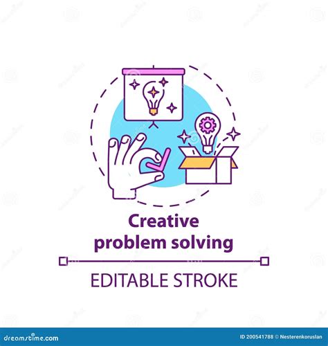Creative Problem Solving Concept Icon Stock Vector Illustration Of Drawing Abstract