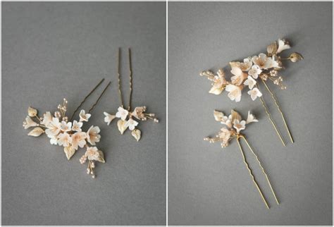 Bespoke For Cameroncherry Blossom Hair Pins Headpiece Wedding