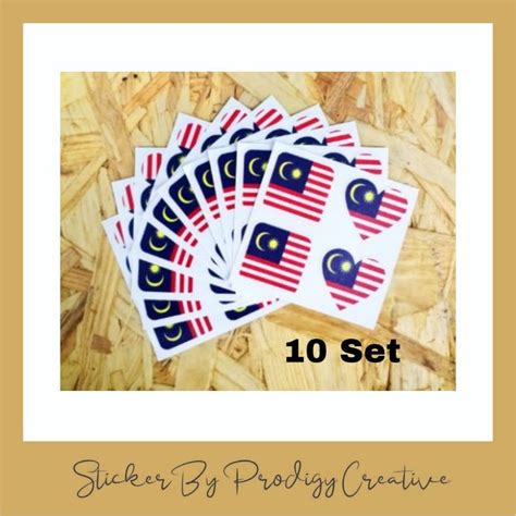 Set Sticker Bendera Malaysia Merdeka Shopee Malaysia