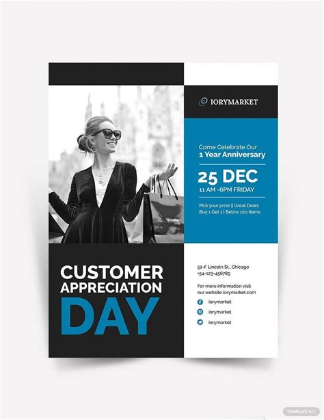 Customer Appreciation Flyer Template In Psd Publisher Word Indesign Pages Illustrator