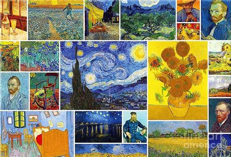Vincent Van Gogh Collage Painting By Powell Finley Fine Art America