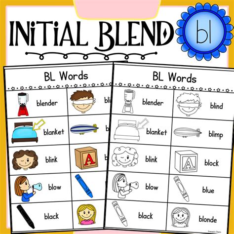Initial Blend Bl Worksheets Made By Teachers