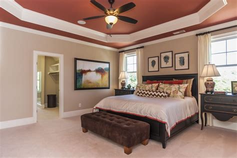 The Coffered Ceiling Adds The Illusion Of An Even Larger Master Bedroom
