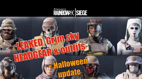 Leaked Rainbow Six Siege Grim Sky Headgear And Outfits And Halloween