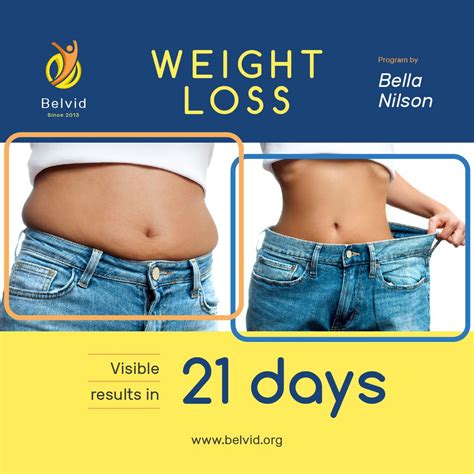 Weight Loss Program Ad With Before And After Photo Online Instagram Post Template Vistacreate