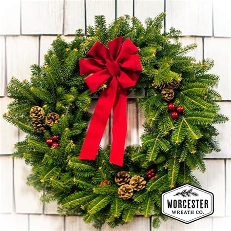 Worcester Wreath 30 In Real Balsam Fir Christmas Wreath In The Fresh