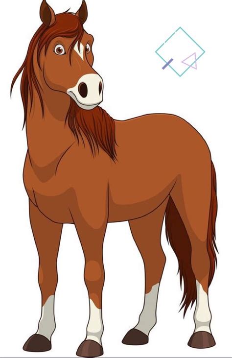 بطاقات تعليمية للتعرف على الحيوانات Horse Cartoon Horse Cartoon