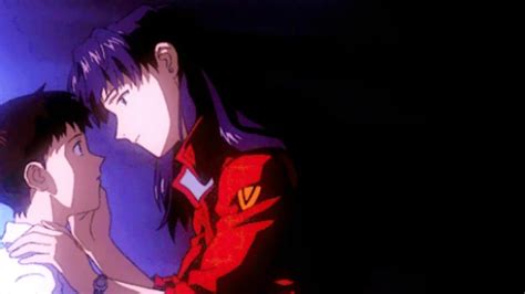 Take On Me Vaporwave Evangelion Misato Shinji Kiss Youtube