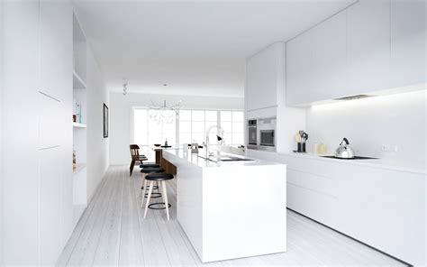 Atdesign Nordic Style Minimalist Kitchen In White Interior Design Ideas