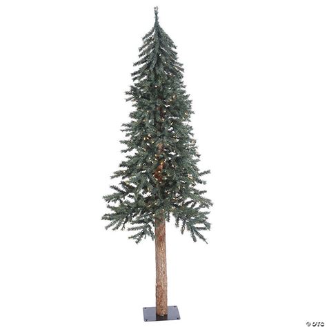 Vickerman 6 Natural Bark Alpine Christmas Tree With Clear Lights