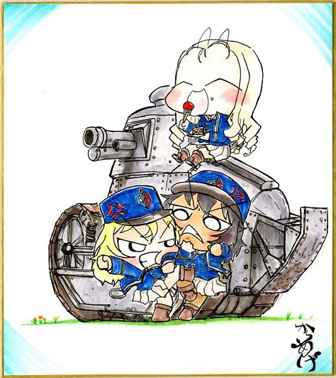 Andou Oshida And Marie Girls Und Panzer Drawn By Friedchicken