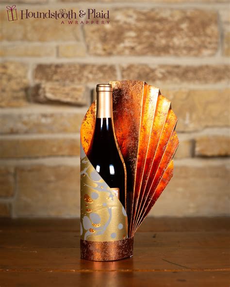 Custom Fan Wine Bottle T Wrapping Embellishment By Houndstooth And Plaid Photo Credits To