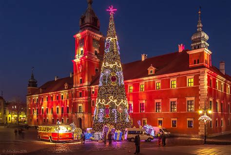 Warsaw Royal Castle Illuminated For Christmas 2014 Photograph By Julis Simo