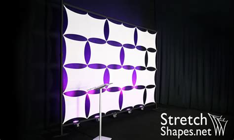 Spandex Rectangle Stage Backdrop Using Panel Wall Tiles Stretch Shapes