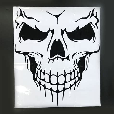 Unique Skull Design Pvc Decals Car Cover Stickers Car Body Styling