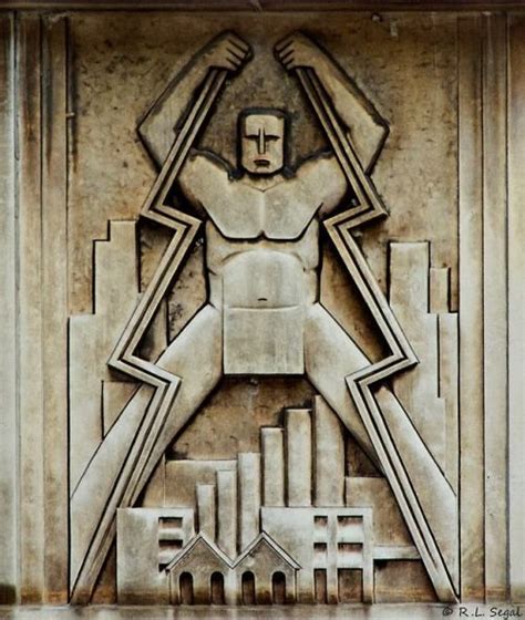 Bas Relief Sculpture On The Comed Substation Block 37 In The Art