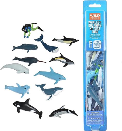 Wild Republic Whales And Dolphins Tube Bottlenose Spotted