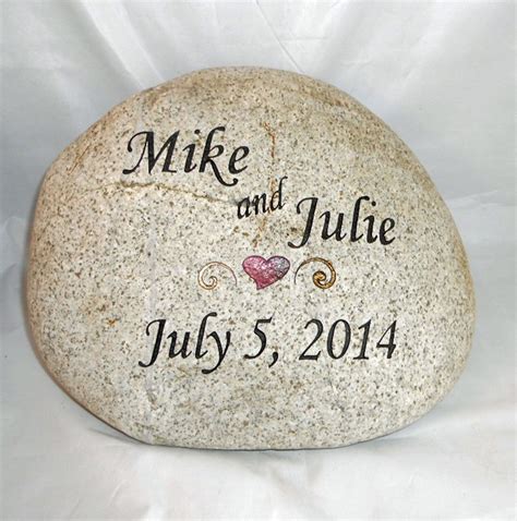 Marriage Or Anniversary Personalized Engraved Rock And Slate Wedding
