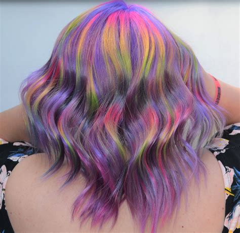 Here Is Another Shot Of The 90s Stripe Rainbow Creation Curled From