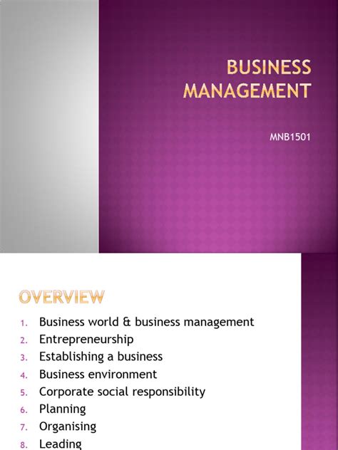 Mnb1501 Summary Ew Pdf Entrepreneurship Corporate Social