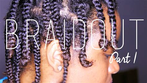 Braidout On Natural Hair Part I Youtube