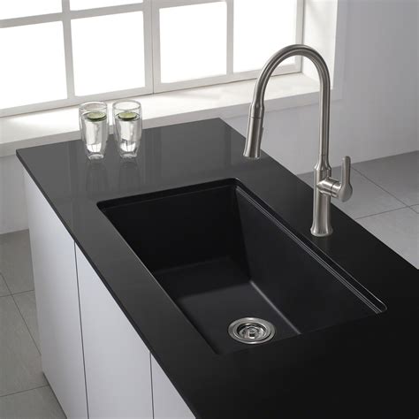 Kraus 31 X 1709 Undermount Single Bowl Granite Kitchen Sink