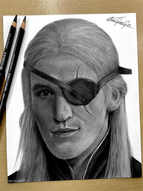 Jhoan On Instagram 🏻retrato A Lápiz De Aemond Targaryen De La Serie Houseofthedragonhbo 🐉