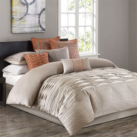 Contemporary bedroom with vibrant pink bedding. Nara by Natori Bedding Sets - BeddingSuperStore.com