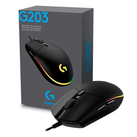 Mouse Logitech G203 Lightsync Black Ryr Computacion