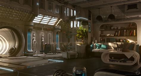 The style of the interior should be is chosen in respect before you build a house or start renovating an apartment, you have to decide of what interior your house should be. Home by Carsten Stueben | Sci-Fi | 3D | Sci fi environment ...