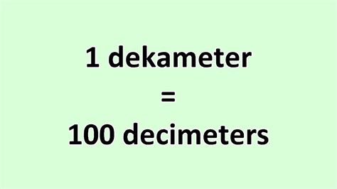 Convert Dekameter To Decimeter Excelnotes