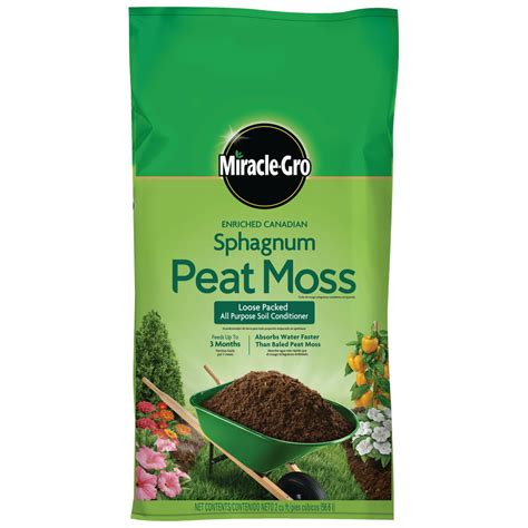 Miracle Gro Enriched Canadian Sphagnum Peat Moss Loose Fill 2 Cu Ft