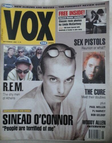Vox Magazin Nov 1992 Sinead Oconnor Sex Pistols Cure Pj Harvey Paul