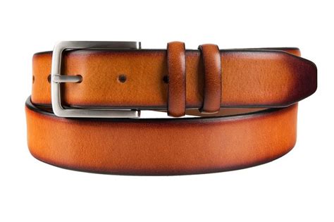 HANDBRUSHED ITALIAN FULL GRAIN LEATHER BELT COGNAC