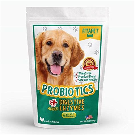 Fitapet Dog Probiotics Chewable For Dogs With Sensitive Stomachs Gas