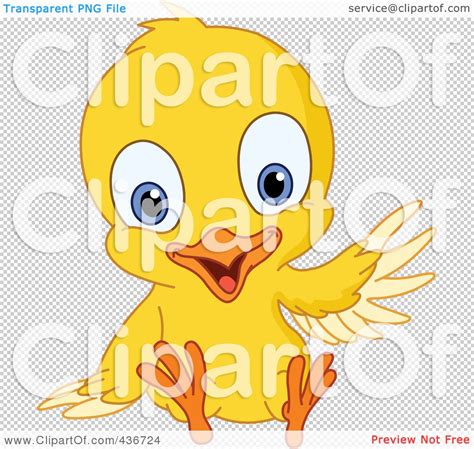 Royalty Free Rf Clipart Illustration Of A Cute Yellow Chick Sitting