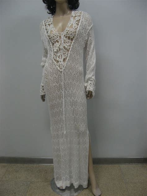 Crochet White Dress Maxi White Dress Maxi Lacy Dress Etsy