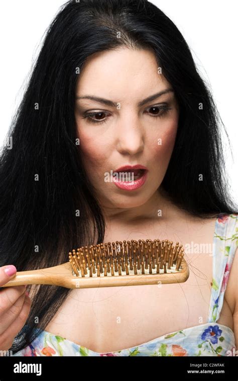 Shocked Woman Discover How Much Hair Loss On Hairbrushfocus On