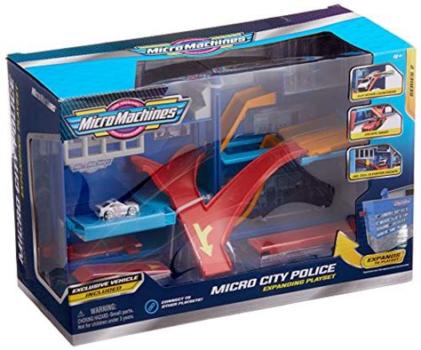 Micro Machines Micro City Police Expandable Playset Features