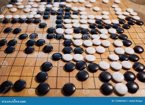Go Game Or Weiqi Wei Chi Traditional Chinese Board Game Stock Image Image Of Depth