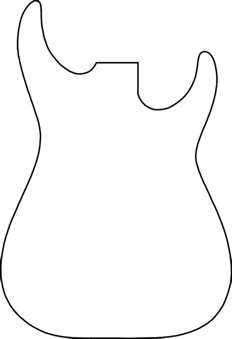 Electric Guitar Drawing Template