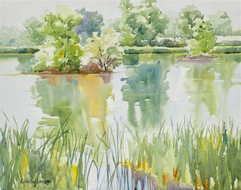 Duck Lake At Walden Ponds 14 X 11 Original Watercolor Giclee