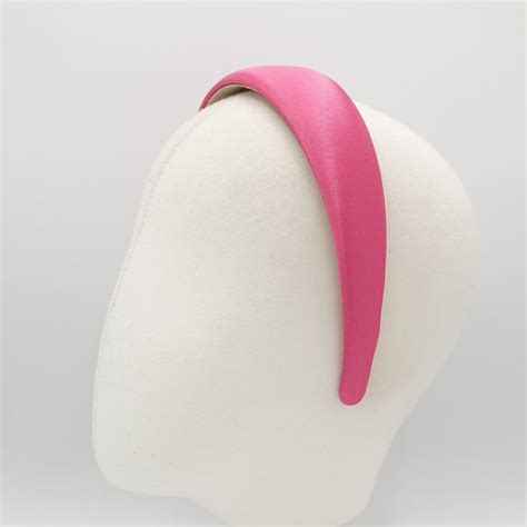 Satin Padded Headband Colorful Basic Women Hairband Hair Etsy