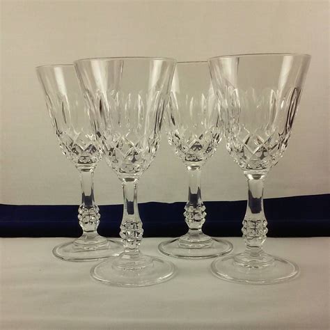 Set Of 4 Crystal Claret Sherry Wine Glasses Royal Crystal Etsy