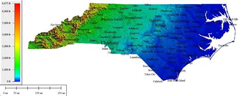 Topographic Map North Carolina Carolina Map