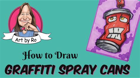 How To Draw Graffiti Spray Cans Step By Step Youtube