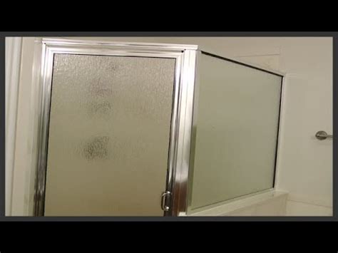 Carefully hold the door while you do this to prevent it from falling. Shower door replacement - YouTube